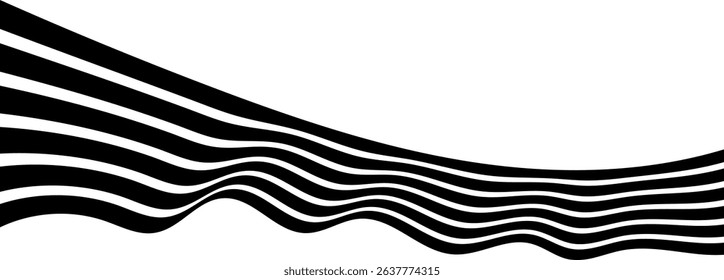 Abstract Perspective line stripes with 3d dimensional effect, geometric line pattern