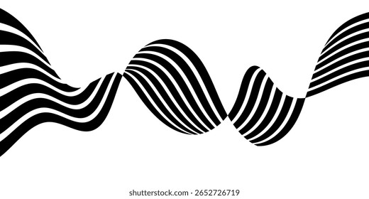 Abstract perspective line stripes with 3d dimensional effect.