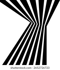 Abstract perspective line stripes with 3d dimensional effect.
