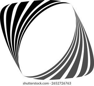 Abstractas rayas de línea de perspectiva con efecto 3D dimensional.