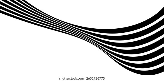Abstractas rayas de línea de perspectiva con efecto 3D dimensional.