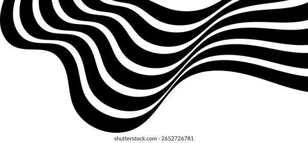 Abstractas rayas de línea de perspectiva con efecto 3D dimensional.