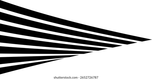 Abstractas rayas de línea de perspectiva con efecto 3D dimensional.