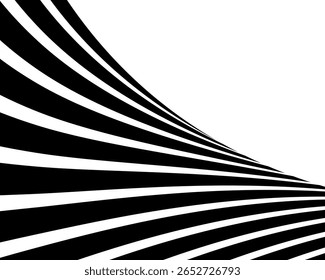 Abstrato linhas de perspectiva listras com efeito tridimensional.