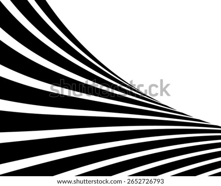 Abstract perspective line stripes with 3d dimensional effect.