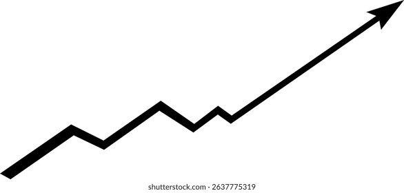 Abstract perspective line stripes arrow with 3d dimensional effect 