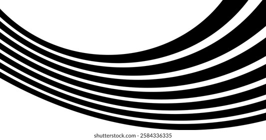 Abstract perspective line stripes background. optical art illusion.