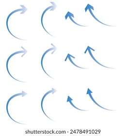 Abstrakte perspektivische Linien Streifen mit dimensionalen Effekt Pfeil auf weißem Hintergrund isoliert.