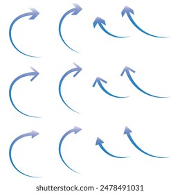 Rayas de línea de perspectiva Abstractas con flecha de efecto dimensional aislada sobre fondo blanco.