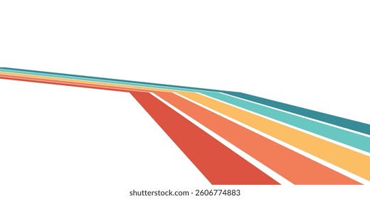 Abstract perspective line wave stripes with 3d dimensional effect. vector ilustration. eps 10