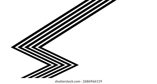 Abstractas rayas de onda de línea de perspectiva con efecto 3D dimensional. Diseño moderno