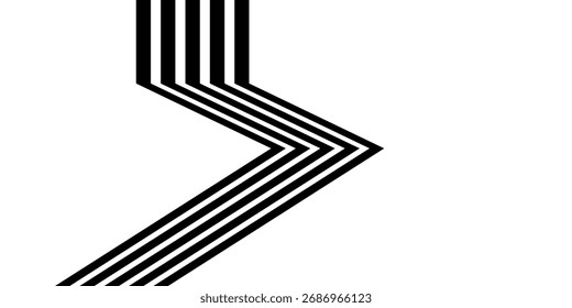 Abstractas rayas de onda de línea de perspectiva con efecto 3D dimensional. Vector eps10