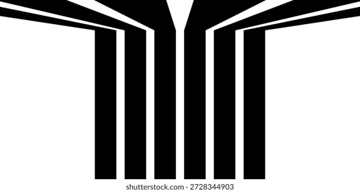 Abstrakte perspektivische Wellenlinien mit 3D-Effekt. Vektorgrafik. 10 EPS