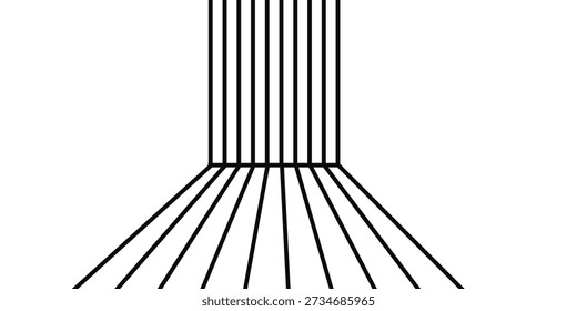 Abstract perspective line wave stripes with 3d dimensional effect.vector