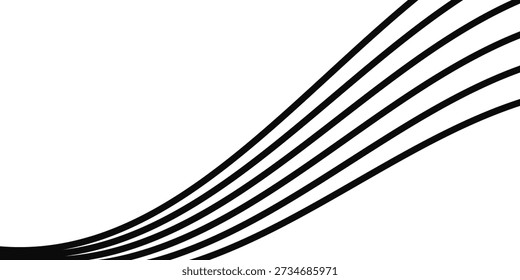 Abstract perspective line wave stripes with 3d dimensional effect.