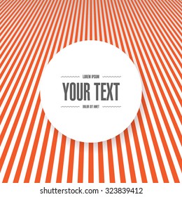 Abstract perspective red and white lines background wallpaper with minimal white round text box design 
Eps 10 stock vector illustration 