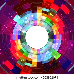 Abstract perspective shiny background & banner design with vibrant colors.