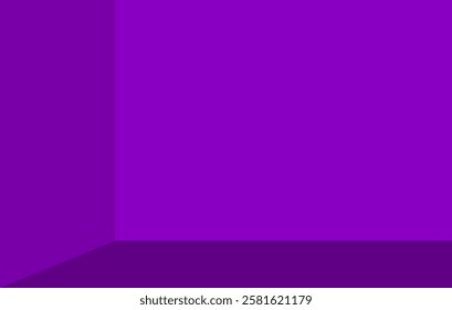 Abstract perspective square background with copy space area. Vector purple empty room geometric square. vector illustration