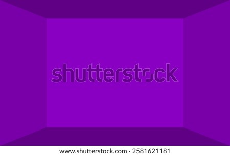 Abstract perspective square background with copy space area. Vector purple empty room geometric square. vector illustration