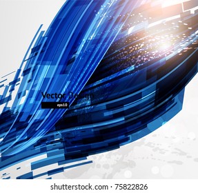 Abstract Perspective Techno background. Eps 10.