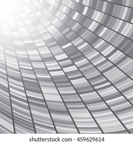 Fundo abstrato do túnel em perspectiva. Ilustração vetorial. Retângulos cinzentos.