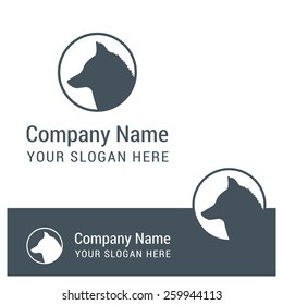 Abstract Pet Dog Logo Design Template. Vector Illustration.
