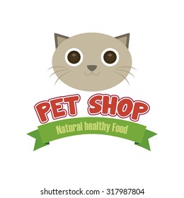 Abstract pet shop background with some special objects