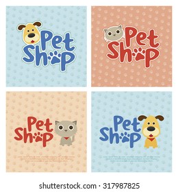 Abstract pet shop background with some special objects