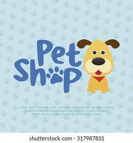 Abstract pet shop background with some special objects