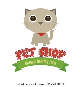 Abstract pet shop background with some special objects