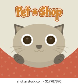 Abstract pet shop background with some special objects