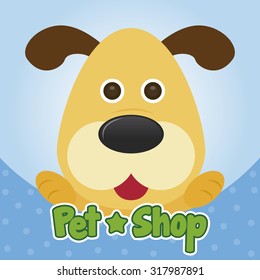 Abstract pet shop background with some special objects