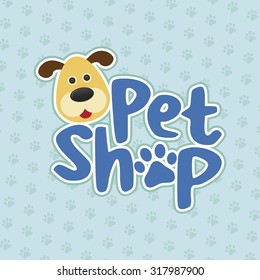 Abstract pet shop background with some special objects