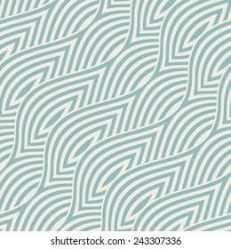 Abstract petal and wavy stripe with a diagonal direction. Seamless pattern. Vector.