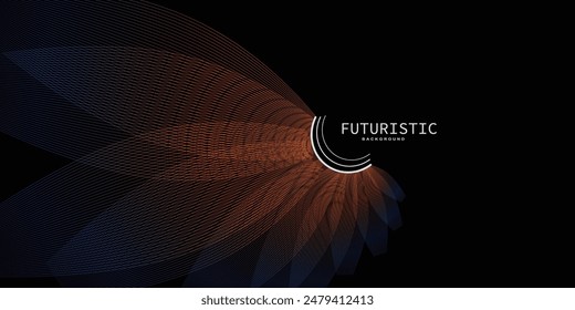 Abstract petals   Technology Background Design. Abstract petals  moving towards title  , hi-tech and big data background design for brochures, flyers, magazine, business card, banner. Vector