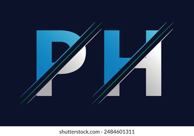 Abstract ph letter logo design template. Vector Logo Illustration.