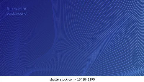 Abstract Phantom blue background with yellow and white lines. Vector illustration. Wallpaper. Elements for banner, holiday design, web, cards, decor, ux-ui. 