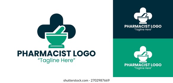 Icono farmacéutico Abstractas que combina píldoras y líneas limpias para una identidad de salud moderna.