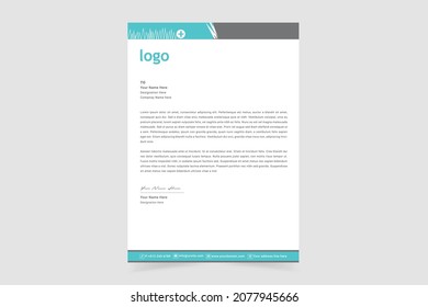 Abstract Pharmacy Letterhead Template. Editable Clinic Office Letterhead Design. Doctor Prescriptions Pad Design. Vector Illustration