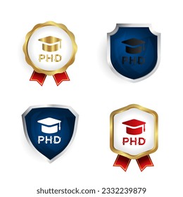 Abstract PHD Badge and Label Collection, can be used for business designs, presentation designs or any suitable designs.