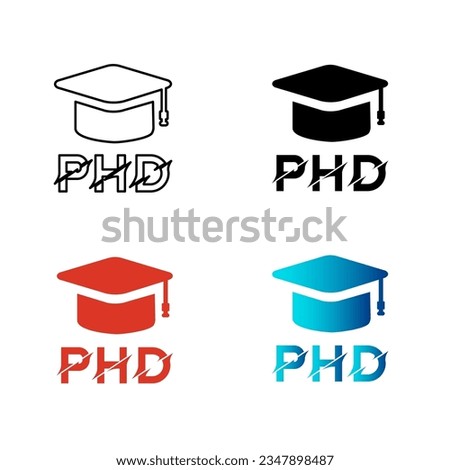 Abstract PHD Silhouette Illustration, can be used for business designs, presentation designs or any suitable designs.