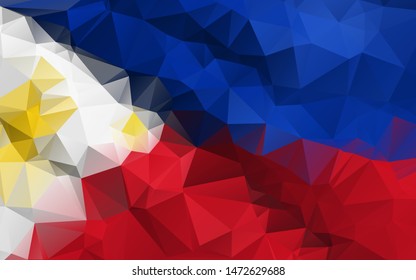 Abstract Philippine Flag Philippines Flag Blue Stock Vector (Royalty ...