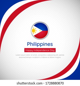 Abstract Philippines country flag background. Creative happy independence day of Philippines vector illustration.