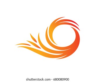 Abstract Phoenix Bird Fire Swirl