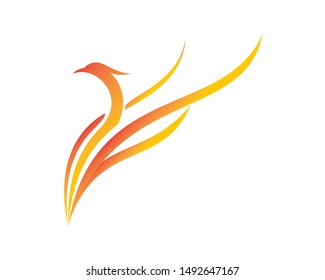 Abstract Phoenix Bird Logo Concept