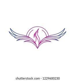 Abstract phoenix logo design symbol graphic designer vector illustration custom logo design