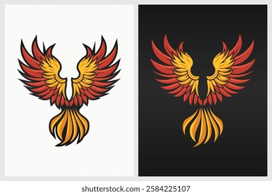 Abstract Phoenix Logo Template, Abstract Phoenix Vector Template	