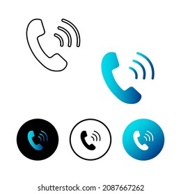 Abstract Phone Call Icon Illustration