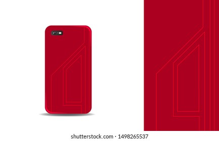 abstract phone case background design vector template. eps10