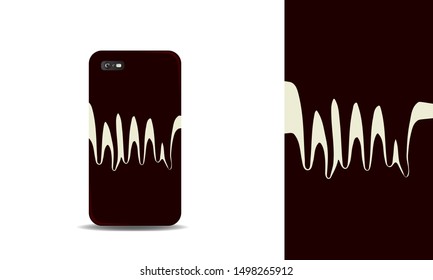 abstract phone case background design vector template. eps10